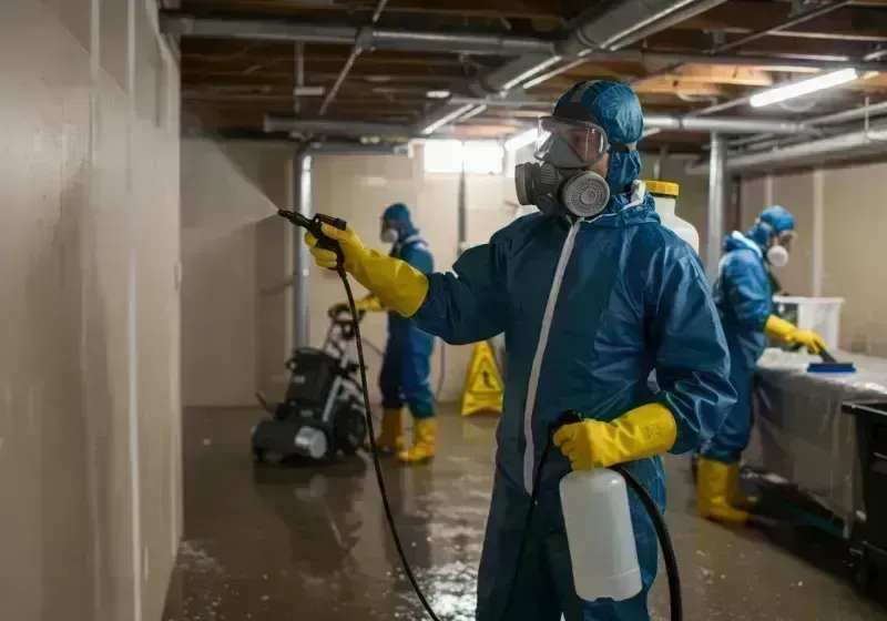 Basement Sanitization and Antimicrobial Treatment process in Mechanicville, NY